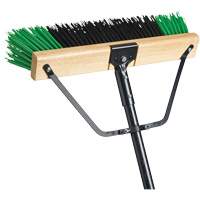 Ryno Push Broom with Braced Handle, 18", Coarse, PVC Bristles Kelford