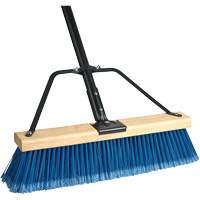 Ryno Push Broom with Braced Handle, 18", Fine, PVC Bristles Kelford