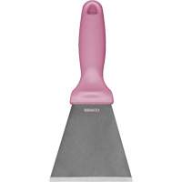 Large Stainless Steel Scraper, Pink, 3" W x 9" L Kelford