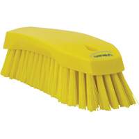 Large Angled Hand Brush, Stiff Bristles, 8" Long, Yellow Kelford