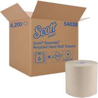 Essential 100% Recycled Brown Hard Roll Towels, 1 Ply, Standard, 700' L Kelford