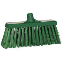 Heavy-Duty Push Broom, Stiff Bristles, 13", Polyester, Green Kelford