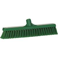 Fine Particle Push Broom, Fine/Split Bristles, 16-1/4", Polypropylene, Green Kelford