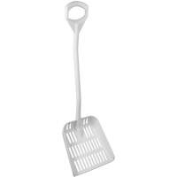 Ergonomic Large Sieve Shovel, 45" Length, Plastic, White Kelford
