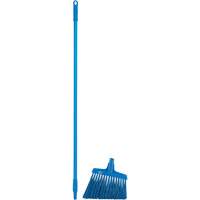 Angle Broom Head with Handle, X-Coarse Bristles, 12", Polyester, Blue Kelford
