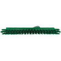 Dustpan Broom with Angled Thread, Medium Bristles, 10", Polyester, Green Kelford