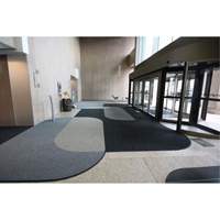 Supreme Knob Entrance Matting, Wiper/Scraper, 3-1/2' x 6' x 7/16", Charcoal Kelford