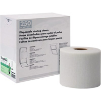 TrapEze&reg; Single Roll Disposable Dusting Sheets, Polyester, White Kelford