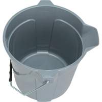 Round Bucket with Pouring Spout, 2.64 US Gal. (10.57 qt.) Capacity, Grey JP785 | Kelford