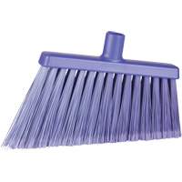 Angle Head Broom, Stiff/Split Bristles, 11-2/5", Polyester/Polypropylene/PVC/Synthetic, Purple JP825 | Kelford