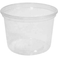 Contenant &agrave; charcuterie transparent sans couvercle MicroGourmet 16 oz, Plastique, Ronde Kelford