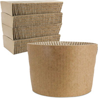 Kraft Coffee Cup Sleeves, Paper, 12 oz. - 20 oz., Brown Kelford