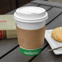 Kraft Coffee Cup Sleeves, Paper, 12 oz. - 20 oz., Brown Kelford
