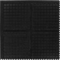 Tuile de centre modulaire Hog Heaven III Comfort, Ondul&eacute;, 3' x 3' x 3/4", Noir, Nitrile Kelford