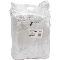 Recycled Material Wiping Rags, Cotton, White, 25 lbs. JQ111 | Kelford