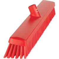 Heavy-Duty Push Broom, Fine/Stiff Bristles, 24", Red JQ214 | Kelford
