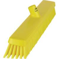Heavy-Duty Push Broom, Fine/Stiff Bristles, 24", Yellow JQ216 | Kelford