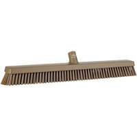 Heavy-Duty Push Broom, Fine/Stiff Bristles, 24", Brown JQ217 | Kelford