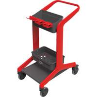 HyGo Mobile Cleaning Station, 30.7" x 20.9" x 40.6", Plastic/Stainless Steel, Red JQ265 | Kelford