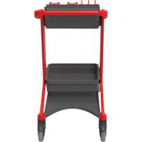 HyGo Mobile Cleaning Station, 30.7" x 20.9" x 40.6", Plastic/Stainless Steel, Red JQ265 | Kelford