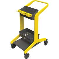 HyGo Mobile Cleaning Station, 30.7" x 20.9" x 40.6", Plastic/Stainless Steel, Yellow JQ267 | Kelford