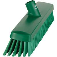 Push Broom Head, Fine/Stiff Bristles, 16-1/2", Polyester/Polypropylene, Green Kelford