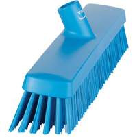 Push Broom Head, Fine/Stiff Bristles, 16-1/2", Polyester/Polypropylene, Blue Kelford