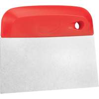 Flexible Stainless Steel Dough Cutter/Scraper, Red, 4-1/2" W x 5-3/4" L Kelford
