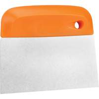 Flexible Stainless Steel Dough Cutter/Scraper, Orange, 4-1/2" W x 5-3/4" L Kelford