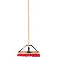 Balai-brosse &agrave; manche renforc&eacute;, 18", Moyen, Soies PVC Kelford