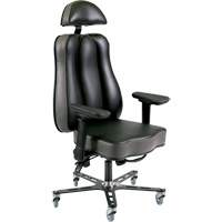 Synergo II 24h Ergonomic Chair, Vinyl, Black/Grey, 350 lbs. Capacity Kelford