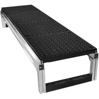 FOUNDATION Diamond-Plate Traction Modular Aluminum Work Platform Kit, 18" W x 72" D, 400 lbs. Capacity, All-Welded Kelford