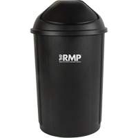 Half-Round Garbage Bin with Lid, Polyethylene, 21 US gal. Kelford