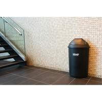 Half-Round Garbage Bin with Lid, Polyethylene, 21 US gal. Kelford