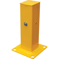 Tubular Post for Guard Rail, 5" W x 18" H, Yellow KA098 | Kelford