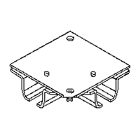 Ceiling Mount Curtain Partition 90° Corner Connector Kelford