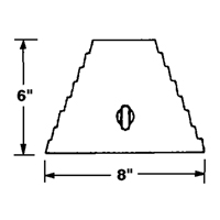 Wheel Chock, 9" x 8" x 6", Black Kelford