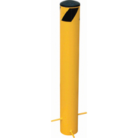 Pour-In-Place Bollards, Steel, 35" H x 5-9/16" W, Yellow Kelford