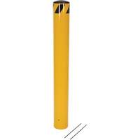 Pour-In-Place Bollards, Steel, 48-1/2" H x 5-9/16" W, Yellow Kelford