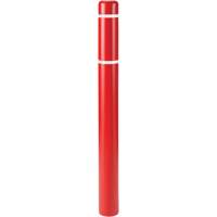 Polyethylene Bollard Covers, 6-5/8" Dia. x 52" L, Red Kelford