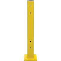 Double Guard Rail Post, Steel, 5" L x 44" H, Safety Yellow KI247 | Kelford