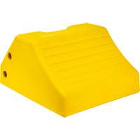 Heavy-Duty Wheel Chocks, Urethane, Yellow, 15-1/2" W x 17-7/10" D x 10" H Kelford