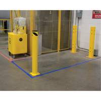 Safety Bollard, Steel, 42" H x 5-1/2" W, Yellow Kelford