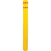 Polyethylene Bollard Cover, 4-1/2" Dia. x 52" L, Red/Yellow Kelford