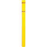 Capuchon en poly&eacute;thyl&egrave;ne pour borne de protection, 4-1/2" dia. x 64" l, Rouge/Jaune Kelford
