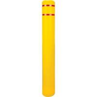 Polyethylene Bollard Cover, 6-5/8" Dia. x 52" L, Red/Yellow Kelford