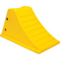 Wheel Chocks with Aluminum Tread, Polyurethane, Safety Yellow, 11-1/4" W x 21" D x 12-1/4" H Kelford