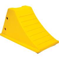 Wheel Chocks with Rubber Tread, Polyurethane, Yellow, 11-1/4" W x 21" D x 12-1/4" H Kelford