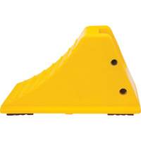 Wheel Chocks with Rubber Tread, Polyurethane, Yellow, 11-1/4" W x 21" D x 12-1/4" H Kelford