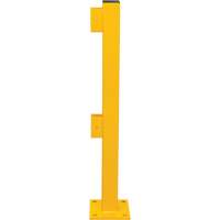 Poteau d'extr&eacute;mit&eacute; pour garde-corps l&eacute;gers, Acier, 42" h, Jaune s&eacute;curit&eacute; OSHA Kelford